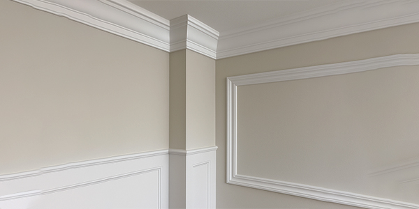 Before and after installing PVC molding