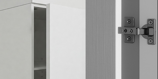 Before and after installing Durawell hydraulic hinges